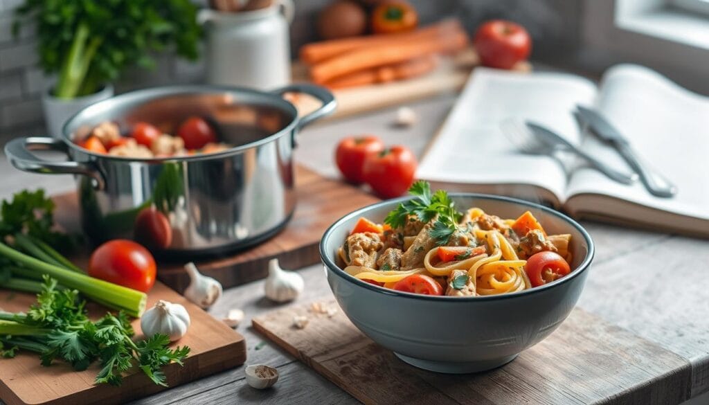 Chicken Pasta Fazool Preparation