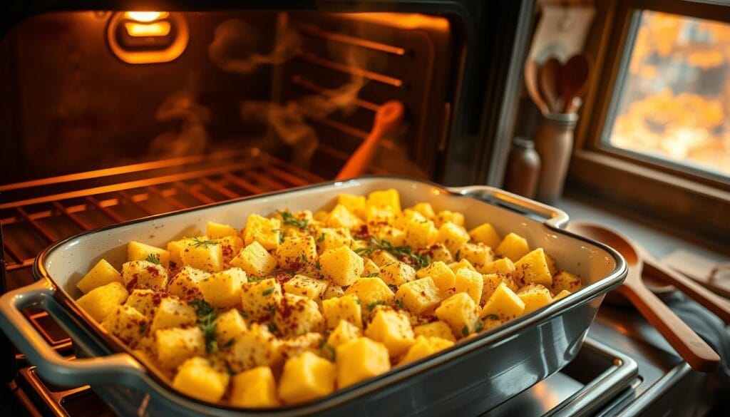 Cornbread Dressing Baking Process