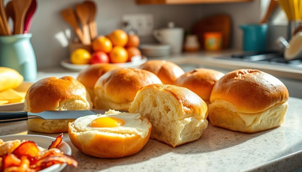 Hawaiian Rolls Preparation for Breakfast Sliders