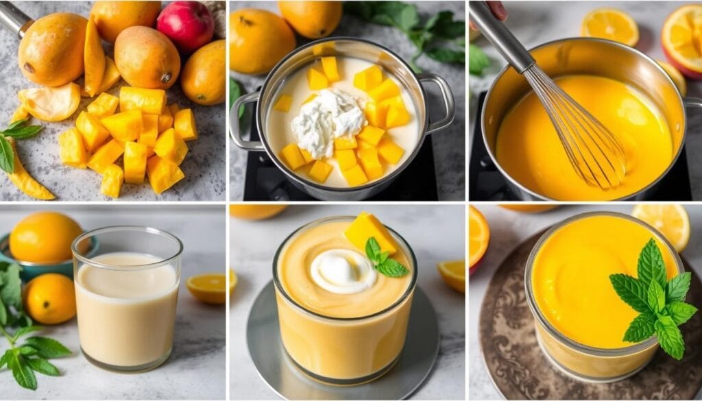 Mango Pudding Preparation Steps