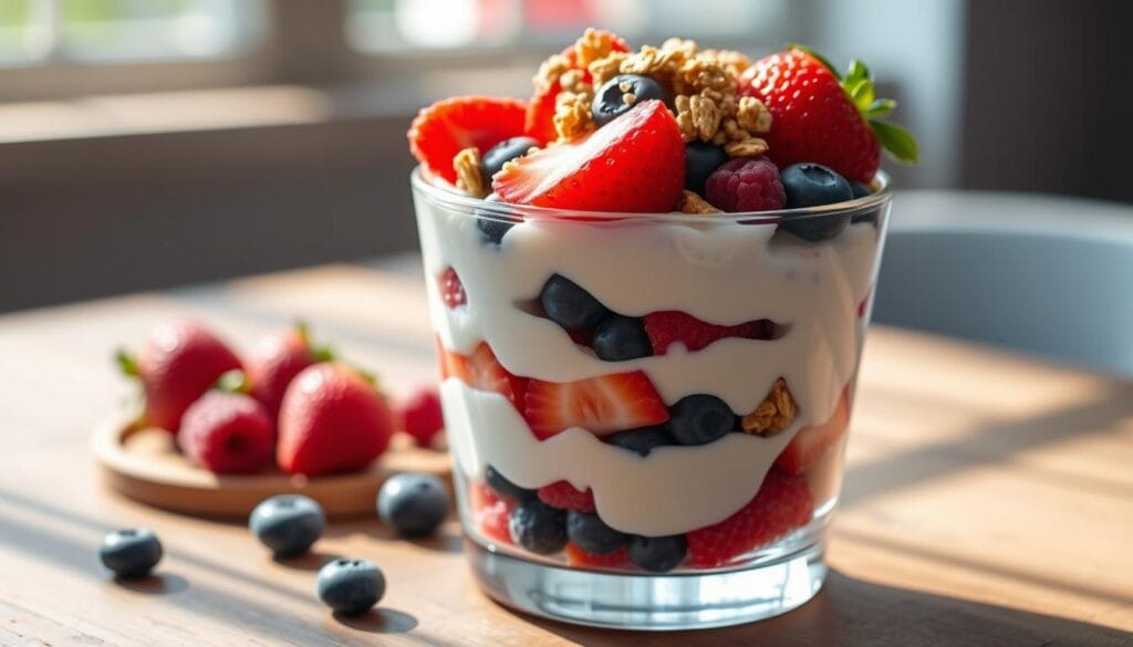 Yogurt Parfaits with Fresh Berries and Granola