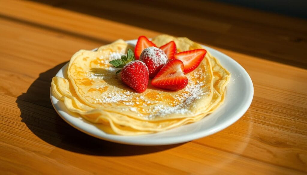 French cuisine crepes on a plate French cuisine crepes on a plate