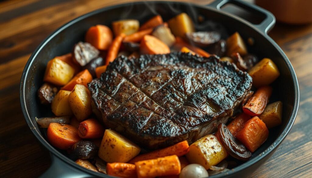 One-Pan Bottom Round Steak Dinner