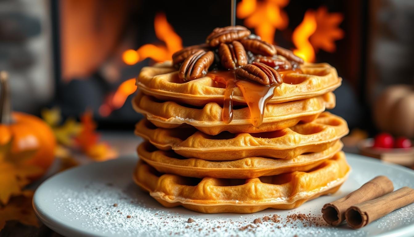 Pumpkin Pecan Waffles