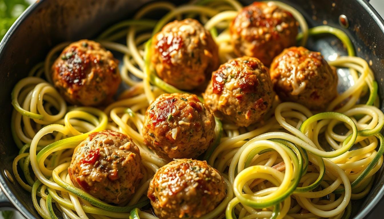 Turkey Meatballs with Zoodles recipe