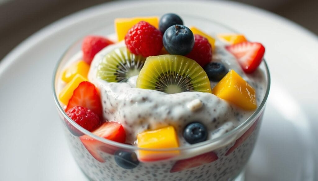 fruit chia pudding