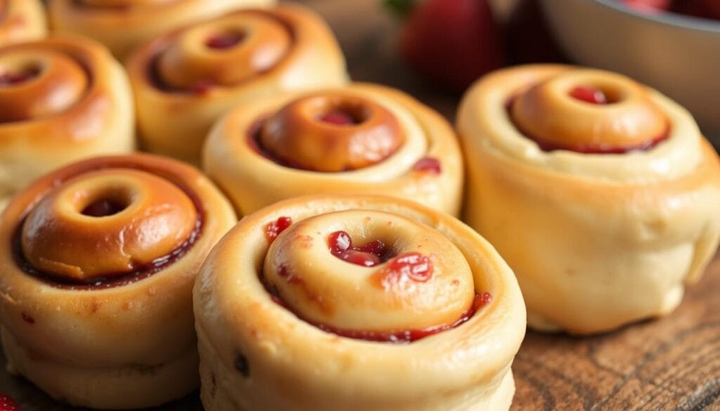 sweet strawberry cinnamon rolls